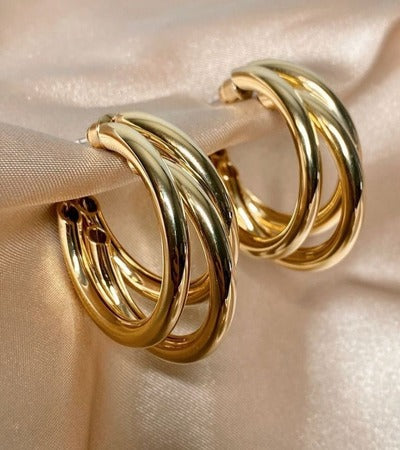 Golden Hoop Earrings