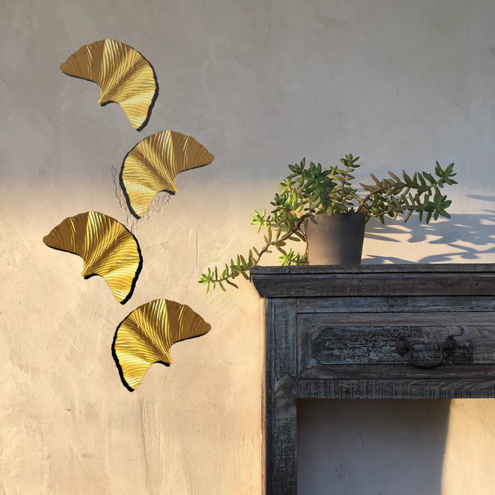 Golden Leaf Wall Art
