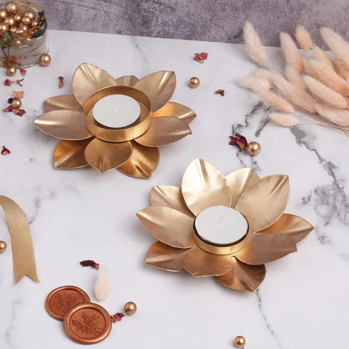 Golden Blossom Tealight Holders