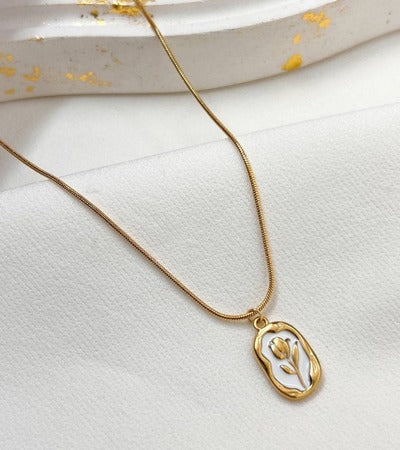 Tulip Flower Pendant Necklace
